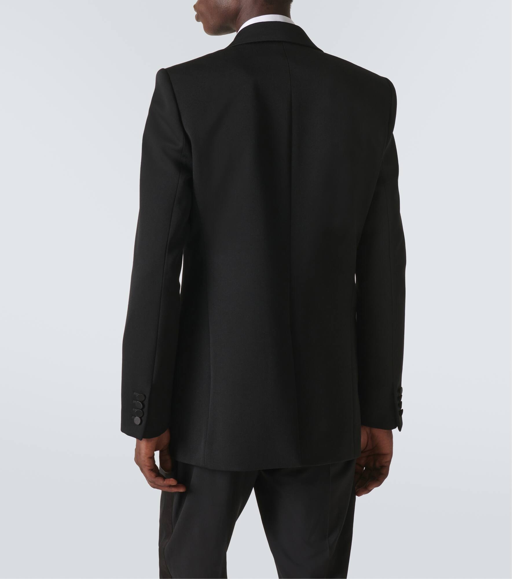 Wool grain de poudre tuxedo jacket - 4