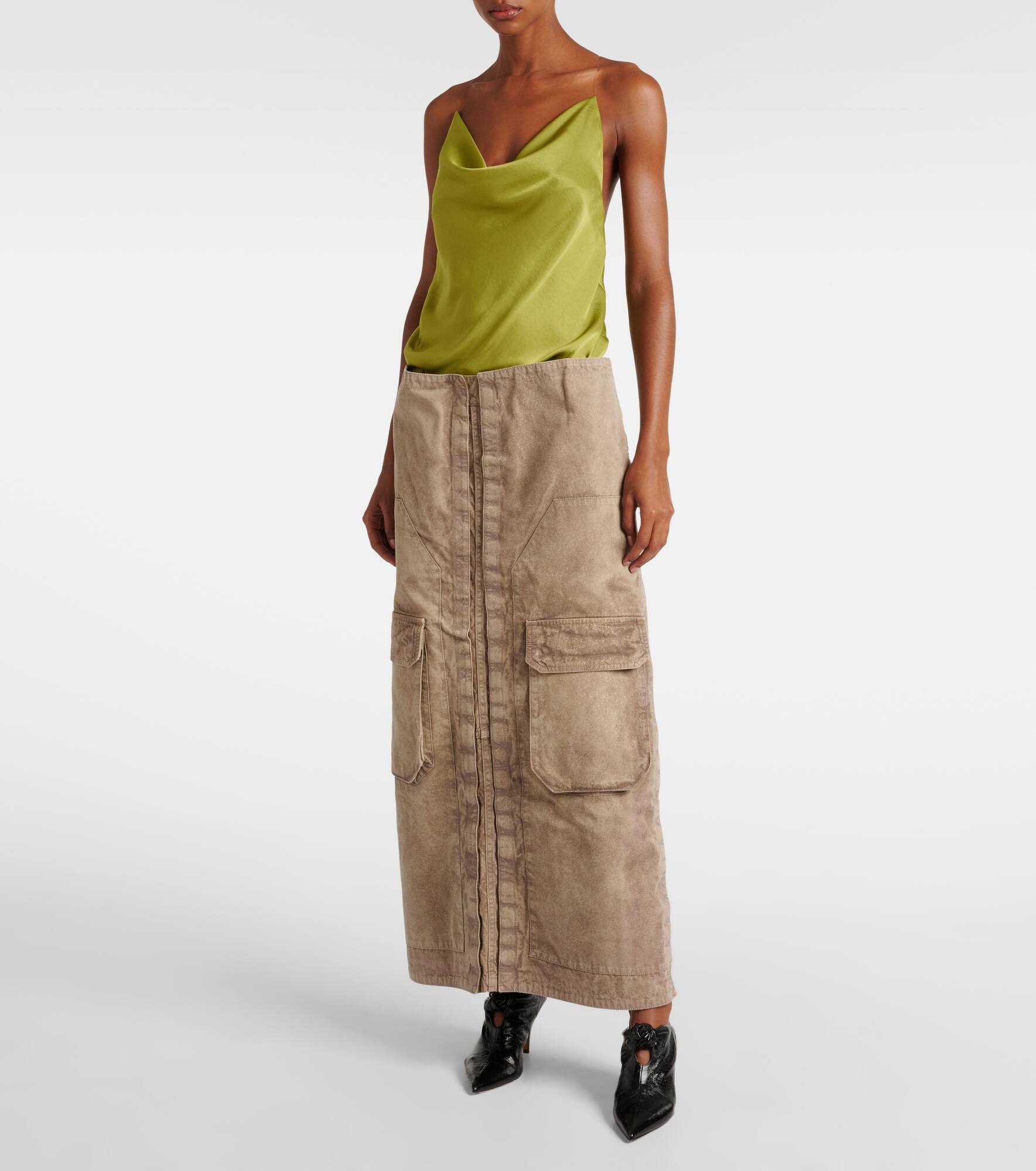 Velcro cotton cargo skirt - 7