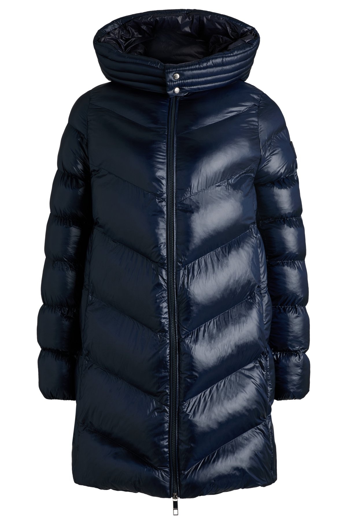 WATER-REPELLENT PADDED PARKA JACKET WITH POLISHED TRIMS - 1
