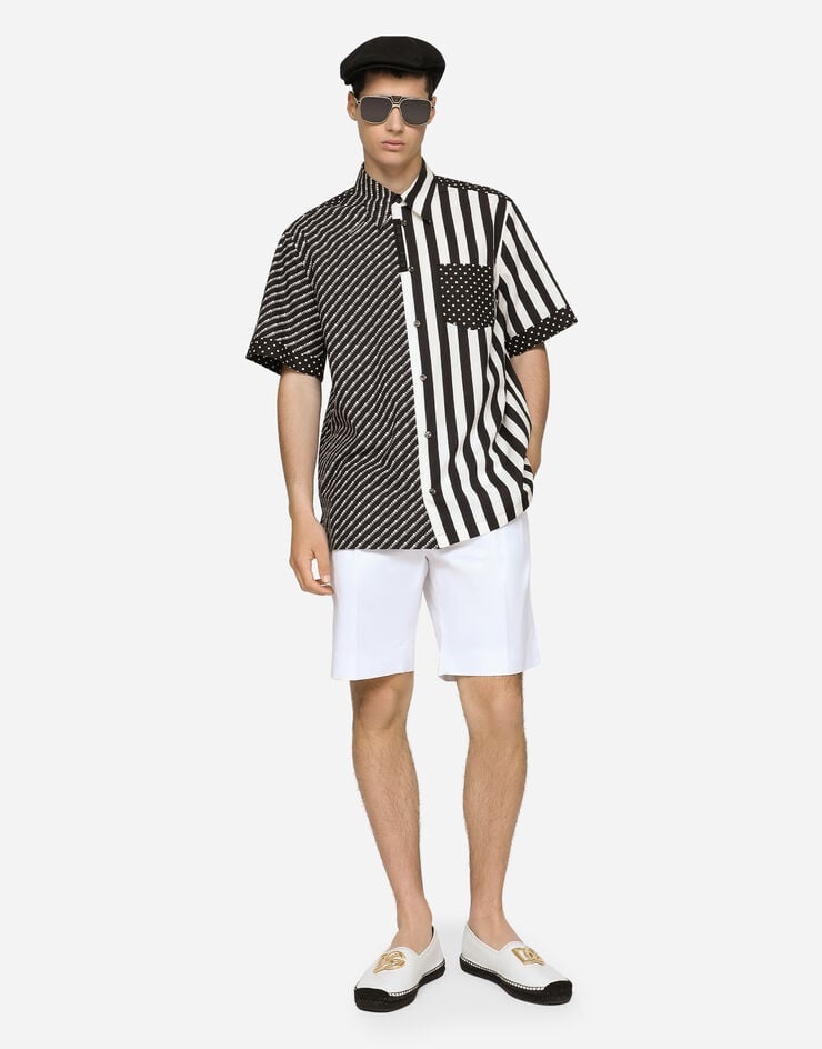 Stretch cotton shorts with DG patch - 6