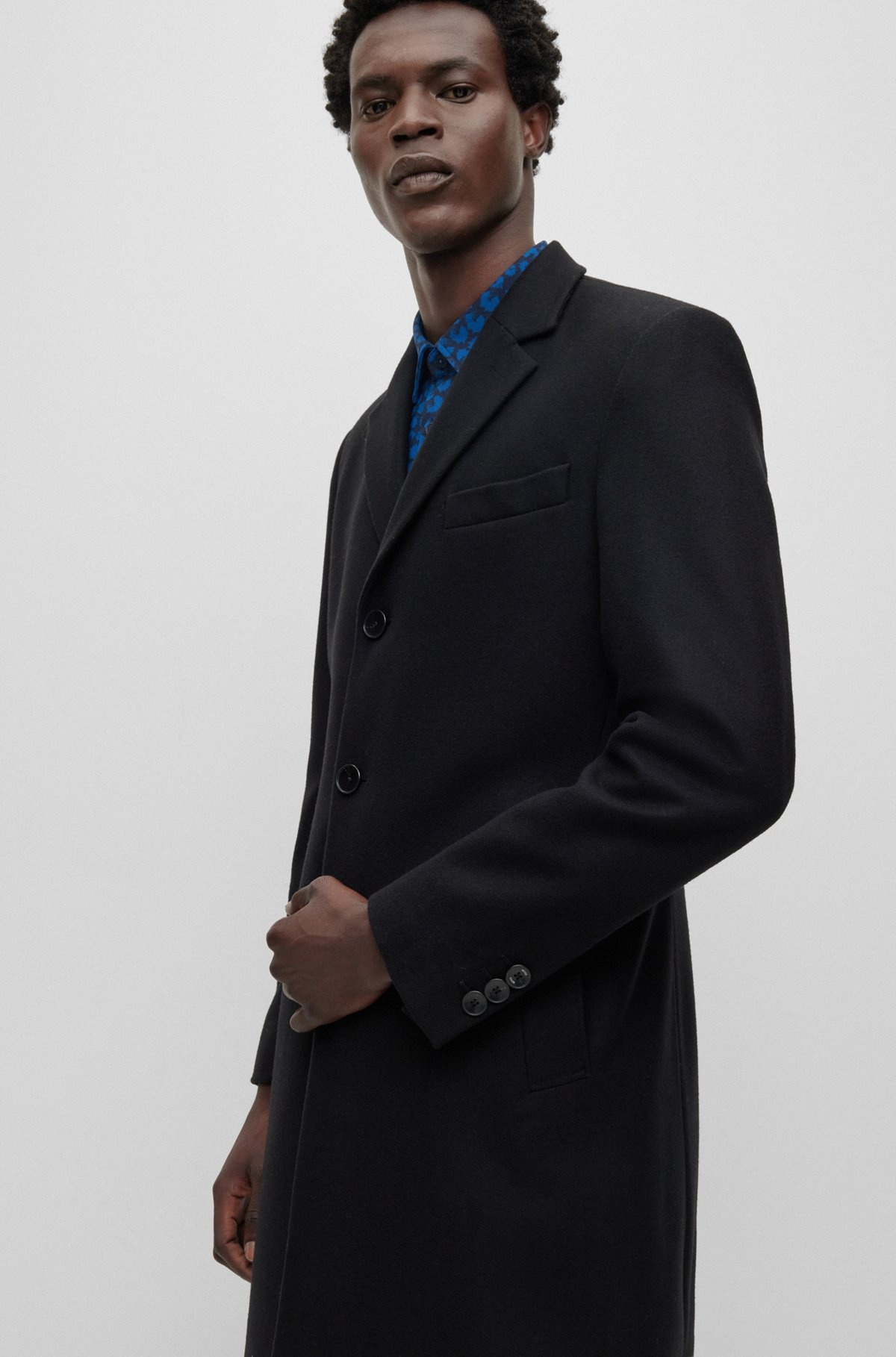 SLIM-FIT COAT IN A VIRGIN-WOOL BLEND - 6