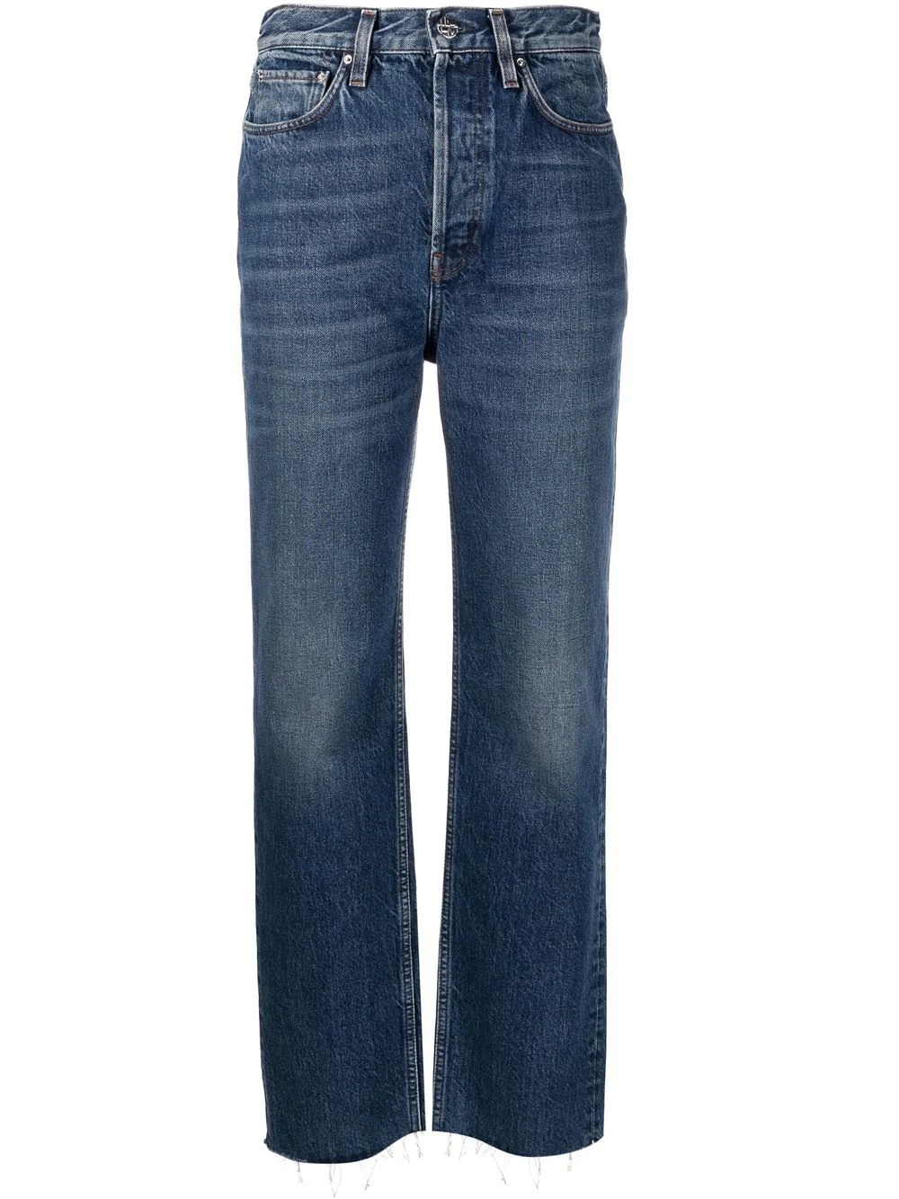 cropped straight-leg jeans - 1