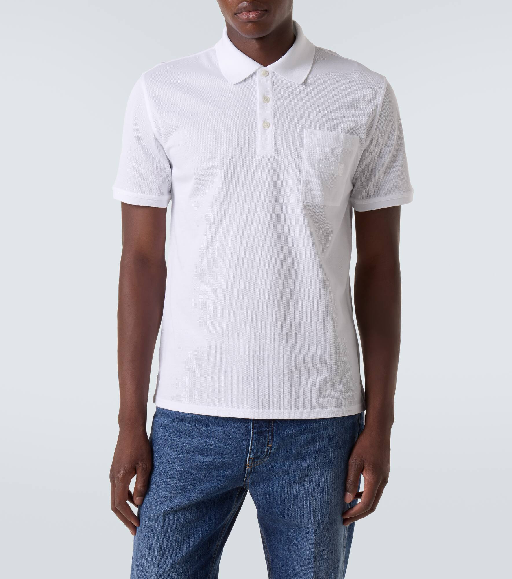 Logo cotton piqué polo shirt - 3