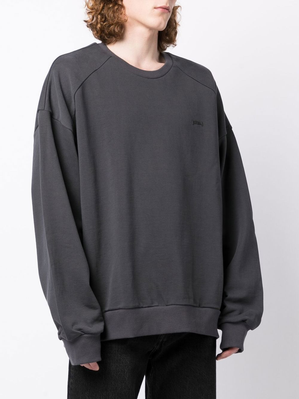 logo-print cotton sweatshirt - 3