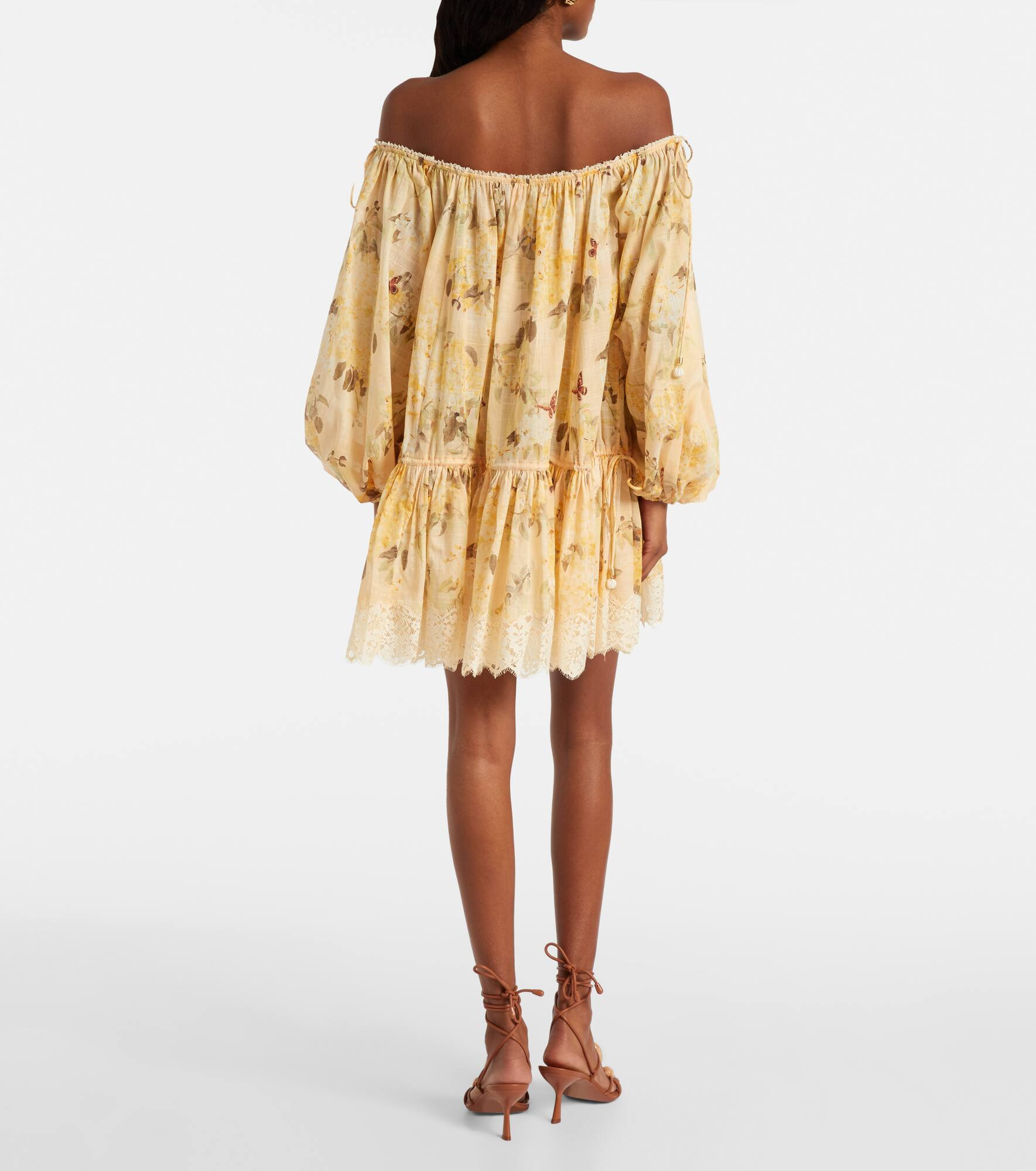 Floral semi-sheer cotton minidress - 3