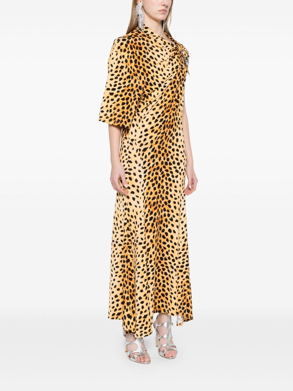 leopard-print maxi dress - 3
