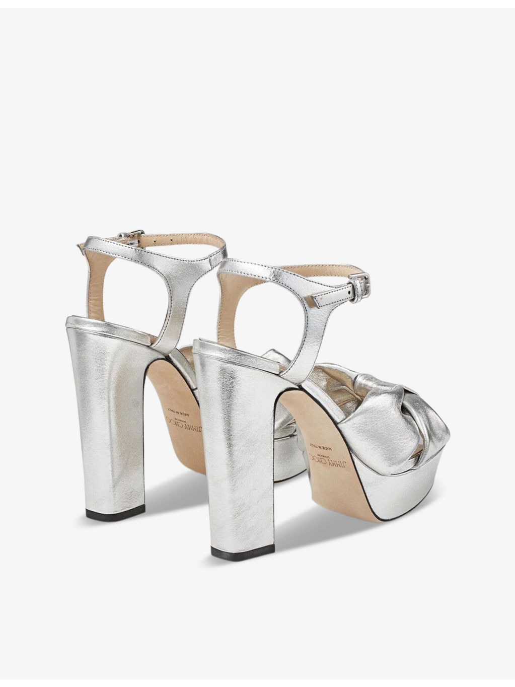 Heloise 120 bow-embellished leather platform-heeled sandals - 5