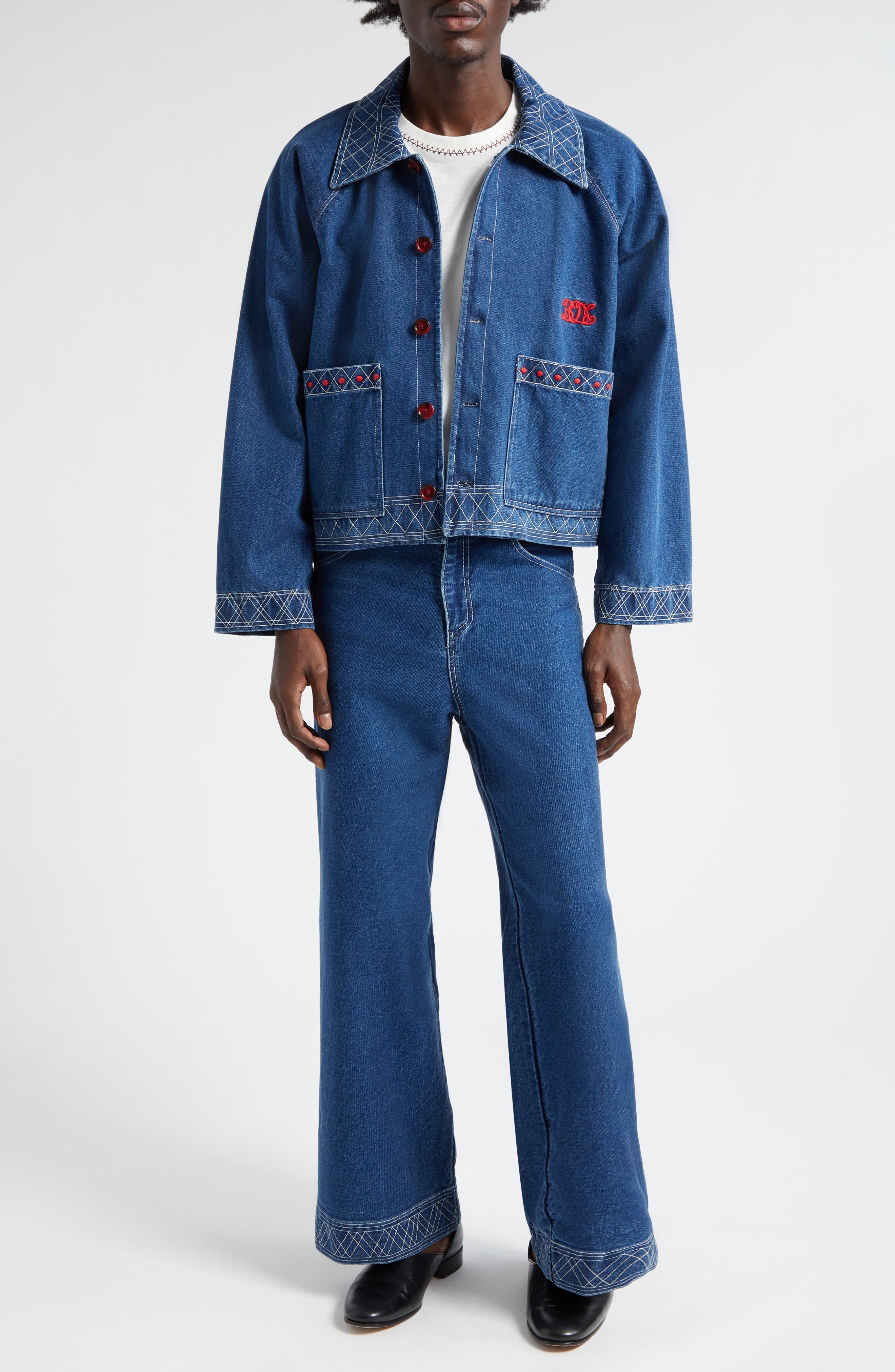 Embroidered Denim Jacket - 2