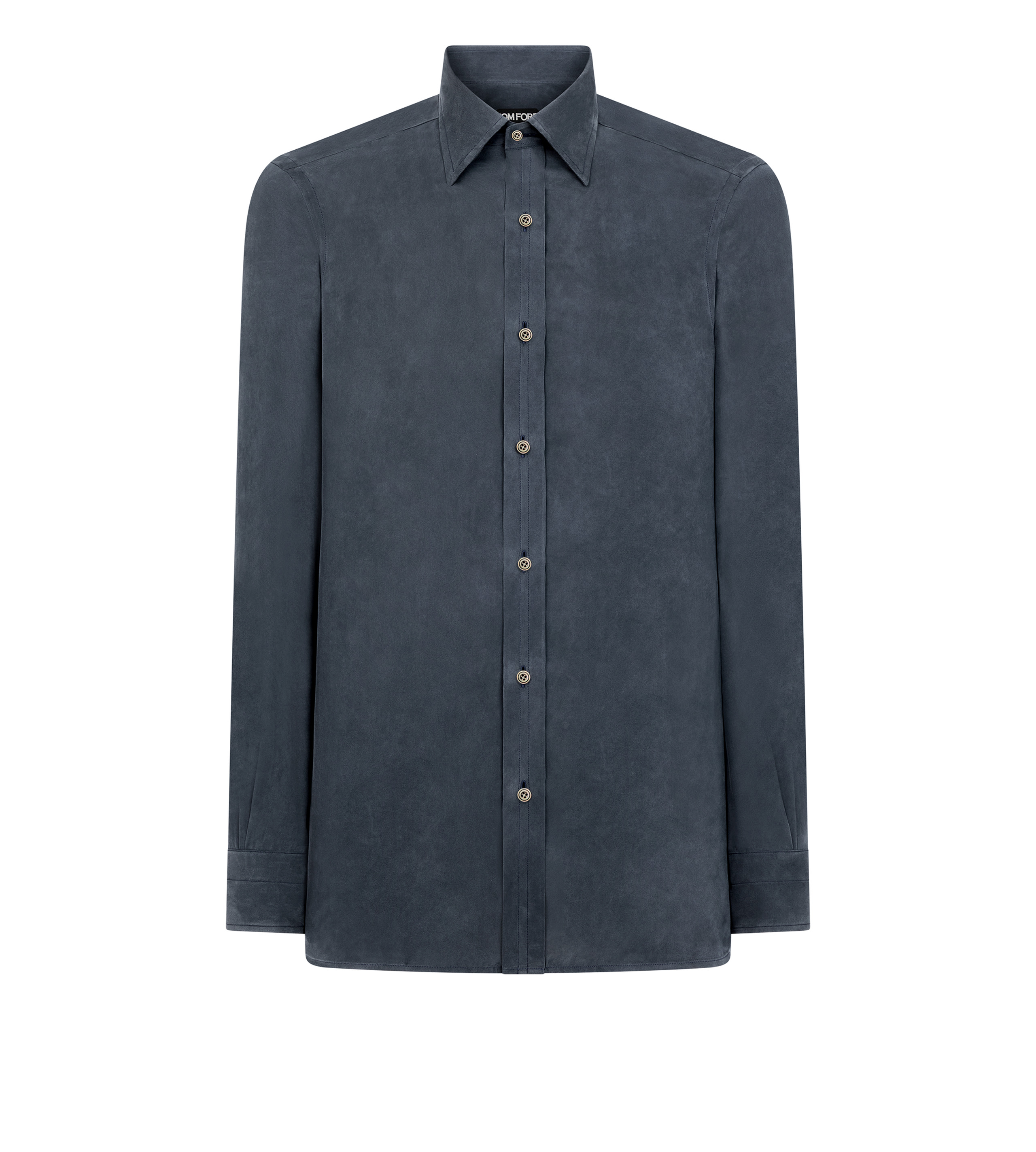 WASHED SILK TWILL SLIM FIT SHIRT - 1