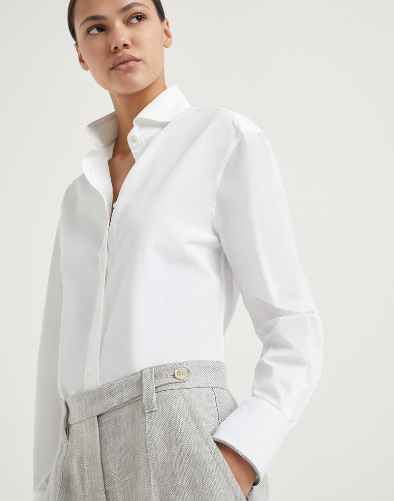 Irish linen chevron curved trousers 3