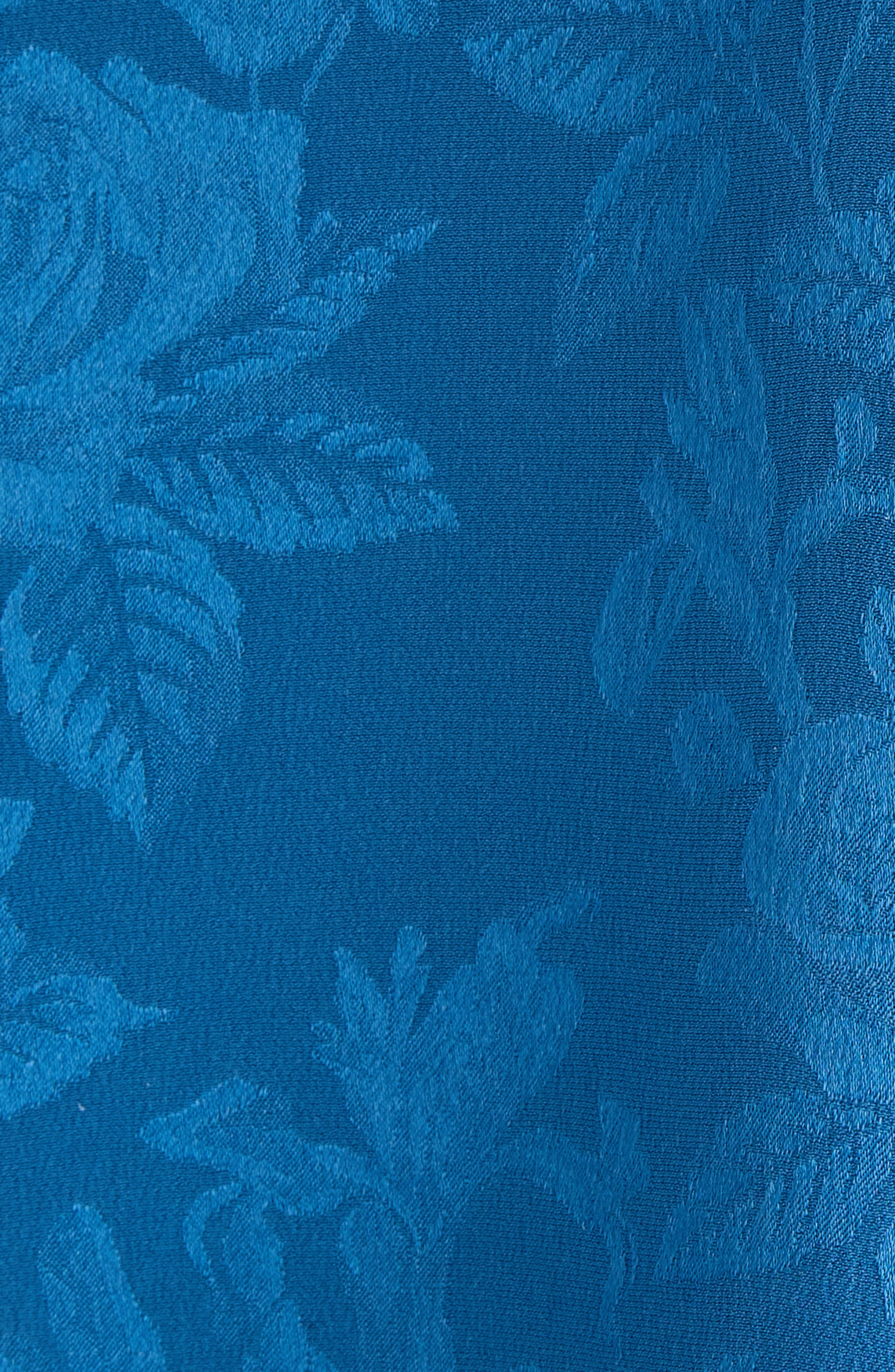 Chloé Floral Jacquard Silk Top in Deep Water at Nordstrom - 7