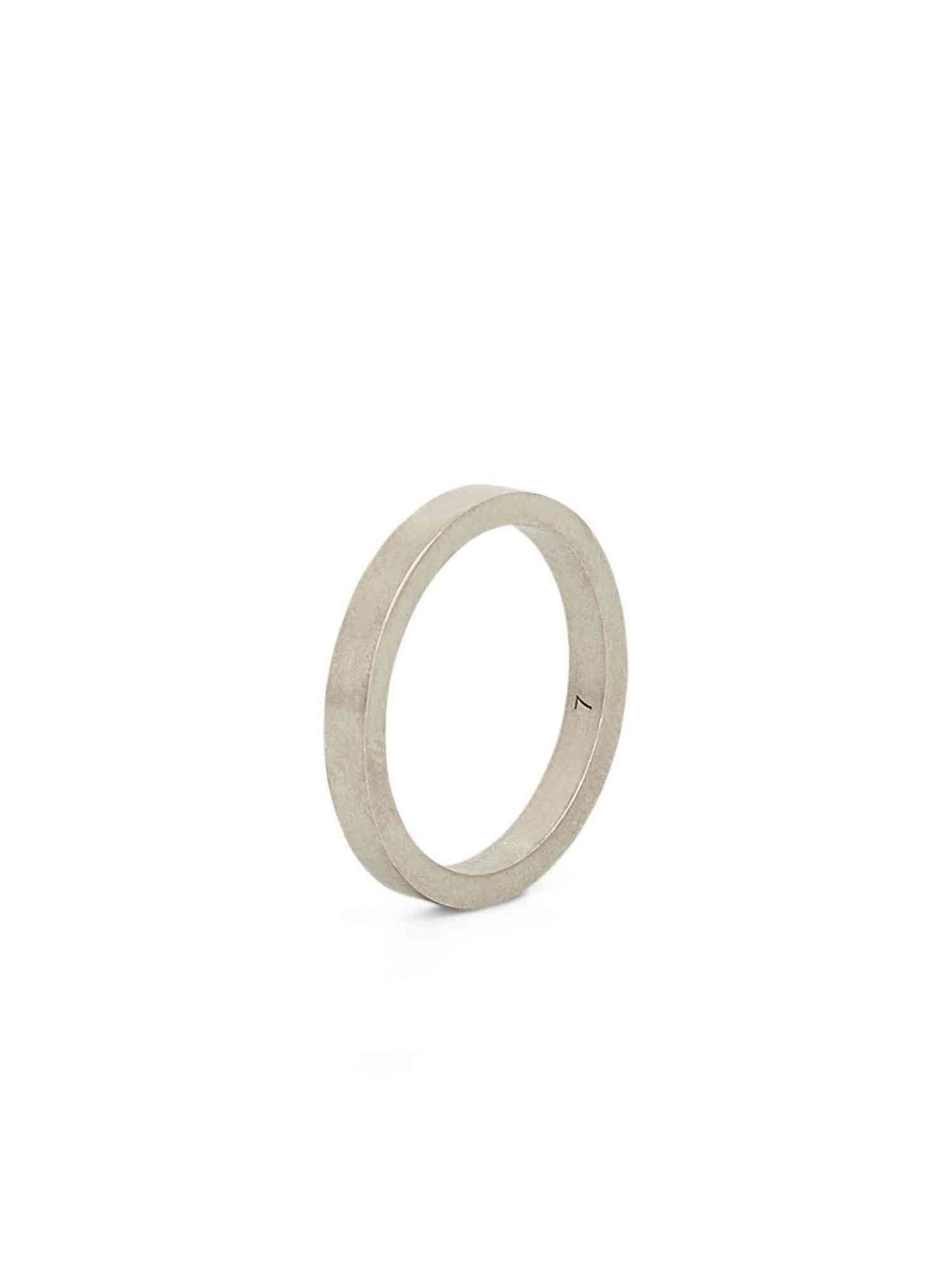 Margiela Logo Ring in Silver - 4