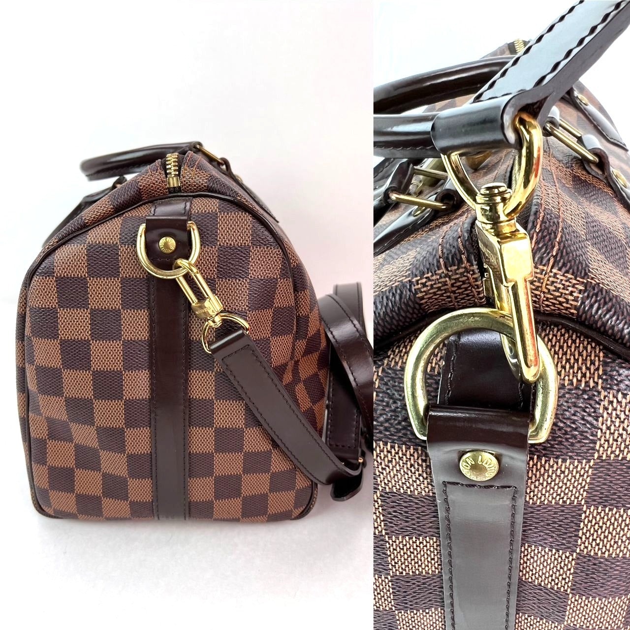 LOUIS VUITTON Speedy 30 Bandouliere Damier Ebene Satchel Hand Bag - 5