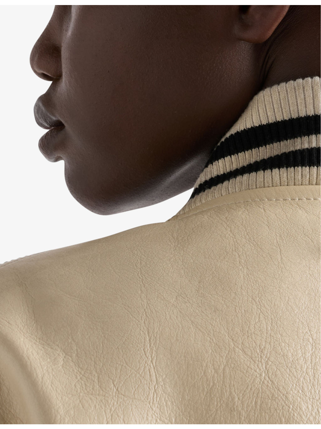 Patch-motif relaxed-fit leather bomber jacket - 6