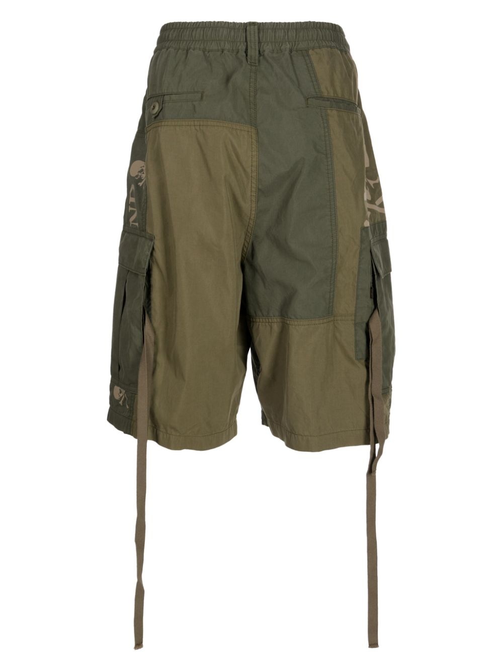 elasticated cotton-blend cargo shorts - 2