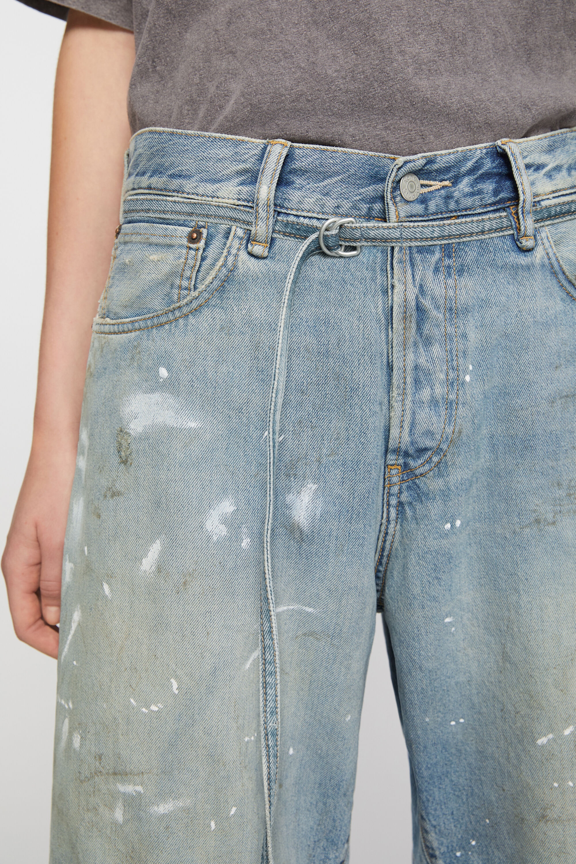Loose fit denim shorts - Light blue - 5