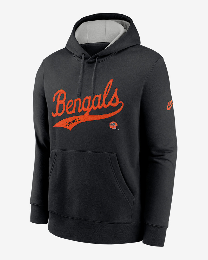 Cincinnati Bengals Rewind Club Logo Men's Nike NFL Pullover Hoodie 1