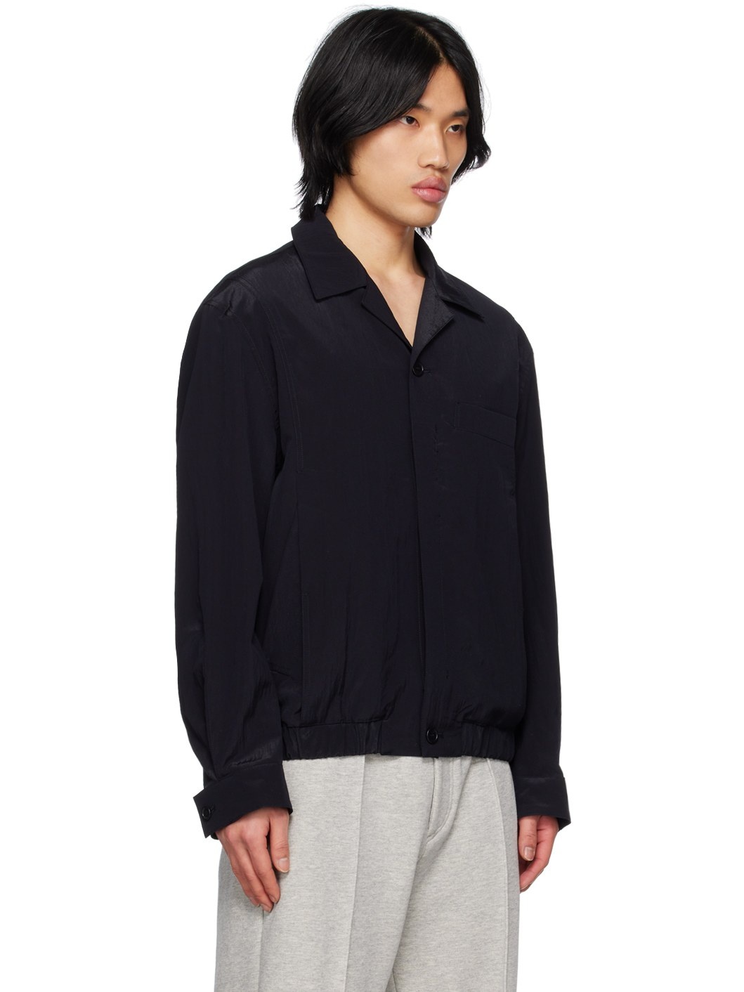 Navy Notched Lapel Jacket - 2