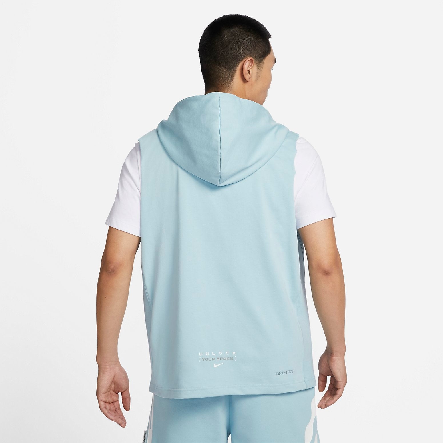 NIKE DRI-FIT Sweat-Wicking Sleeveless Hooded Vest 'Blue' FJ7224-442 - 4