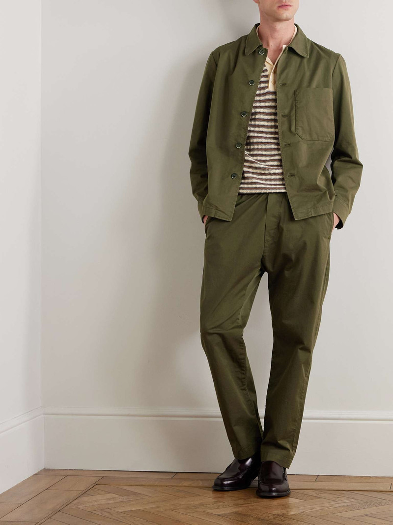 BARENA Cedrone Garment-Dyed Stretch Cotton-Gabardine Overshirt outlook