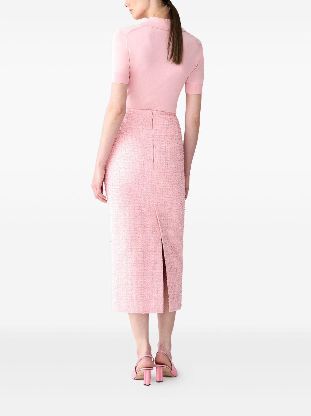 tweed pencil midi skirt - 3