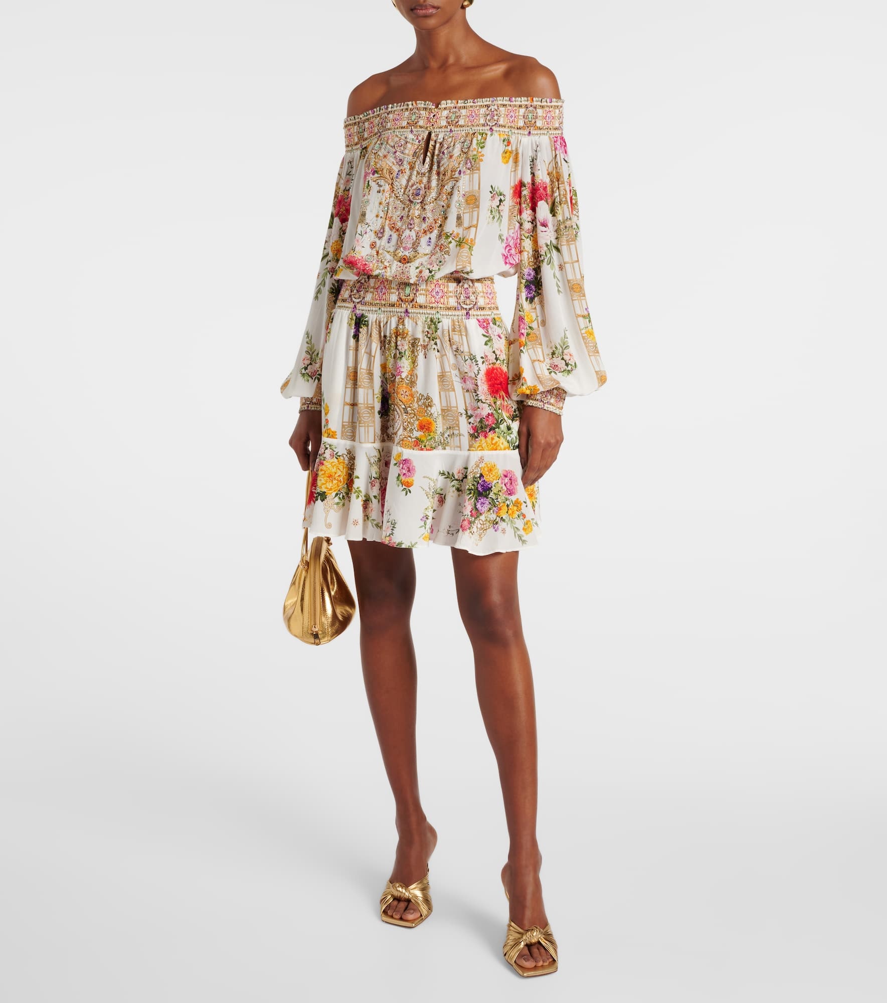 Floral silk minidress - 2