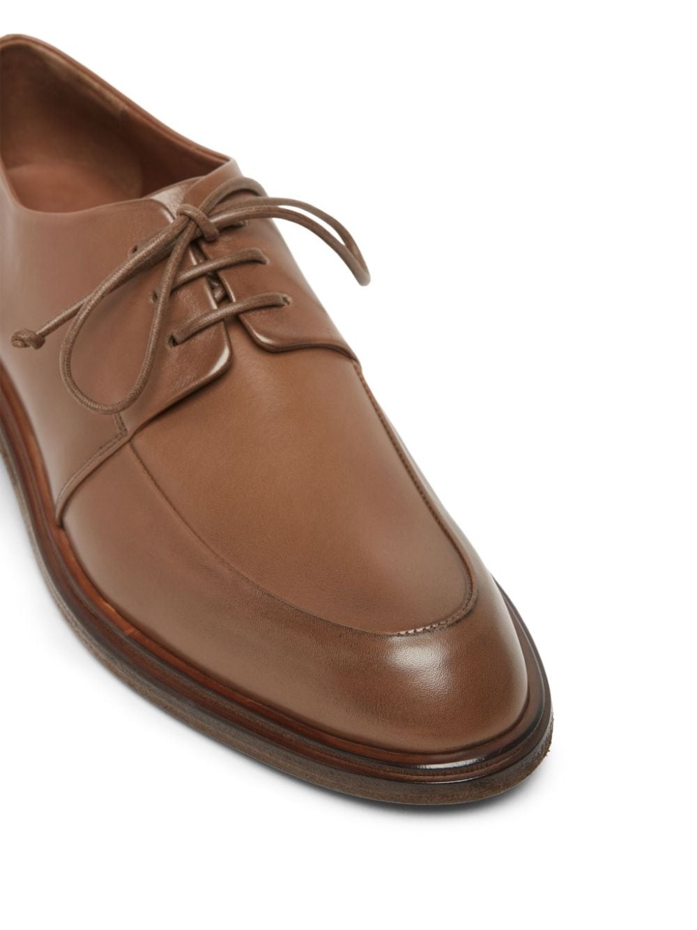 almond-toe leather oxford shoes - 4