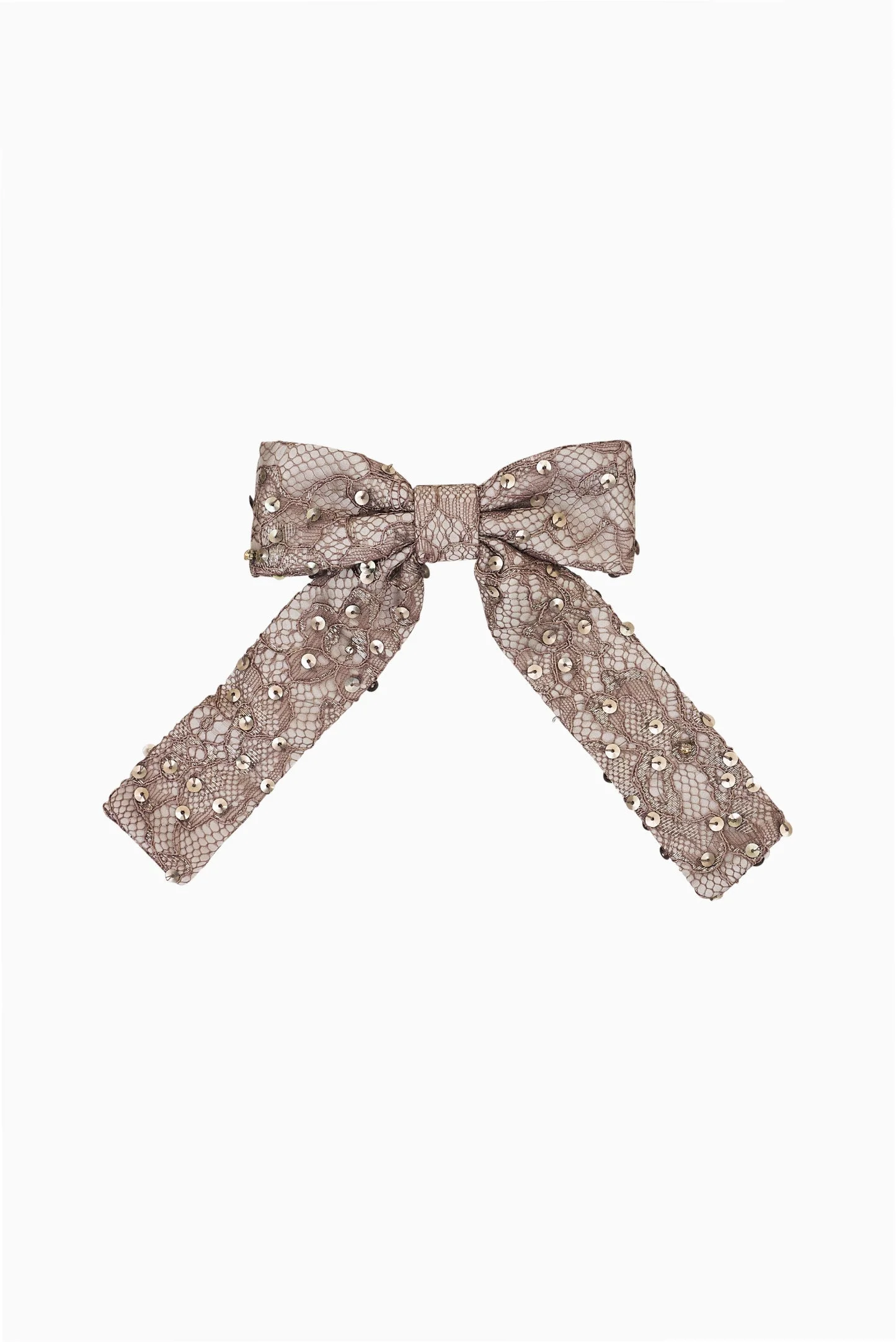 Balletta Sequin Lace Bow Barrette - 1