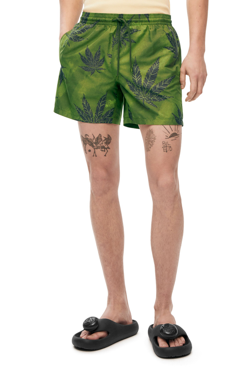 Leaf swim shorts in polyamide 3