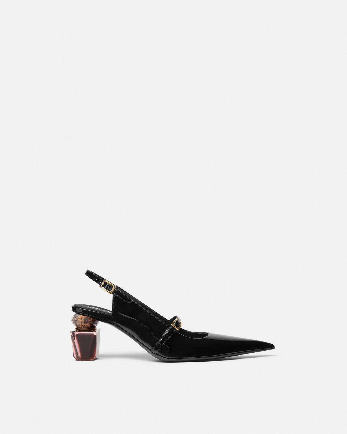 Bright Crystal Patent Slingback Pumps 70 mm - 1