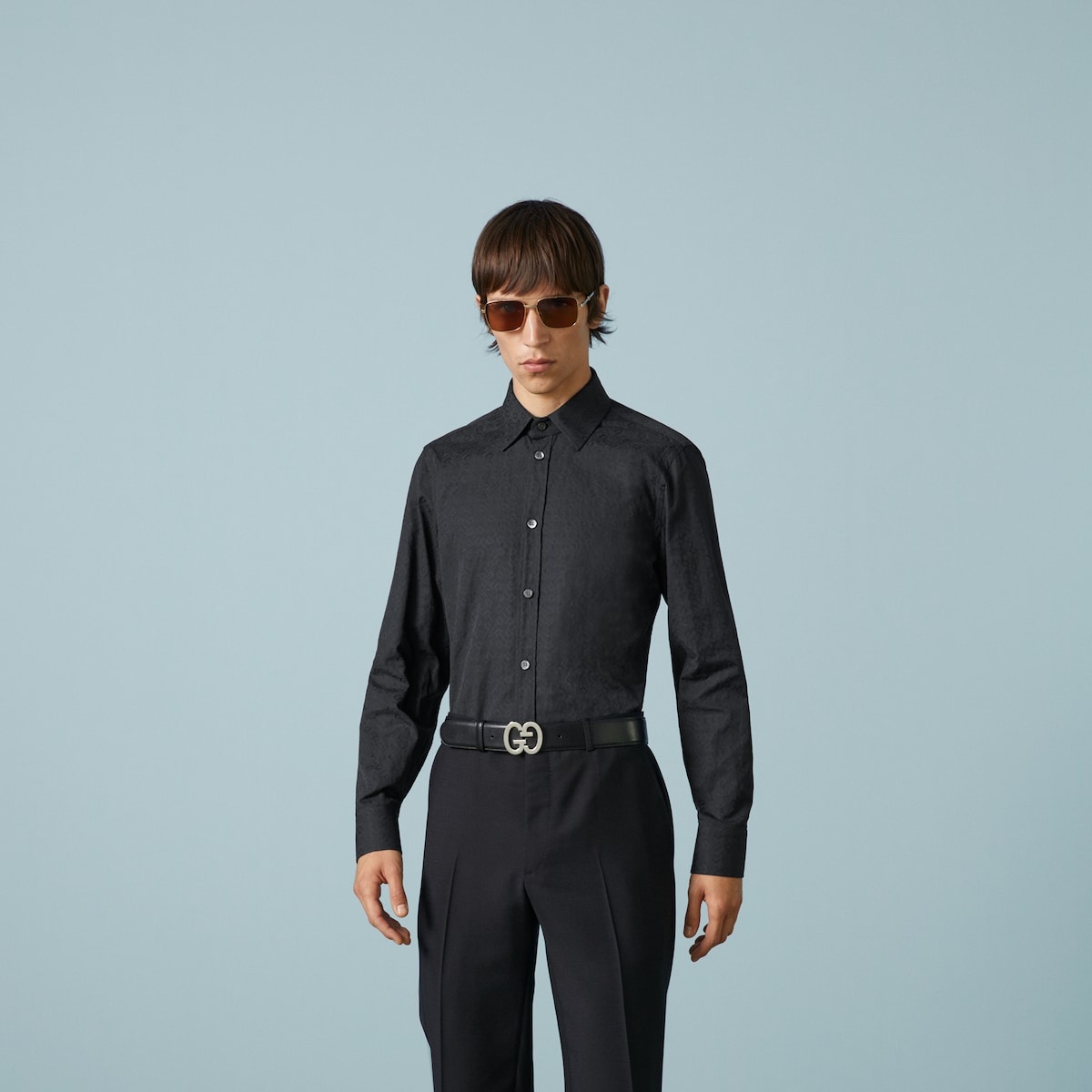 Horsebit cotton jacquard shirt - 5
