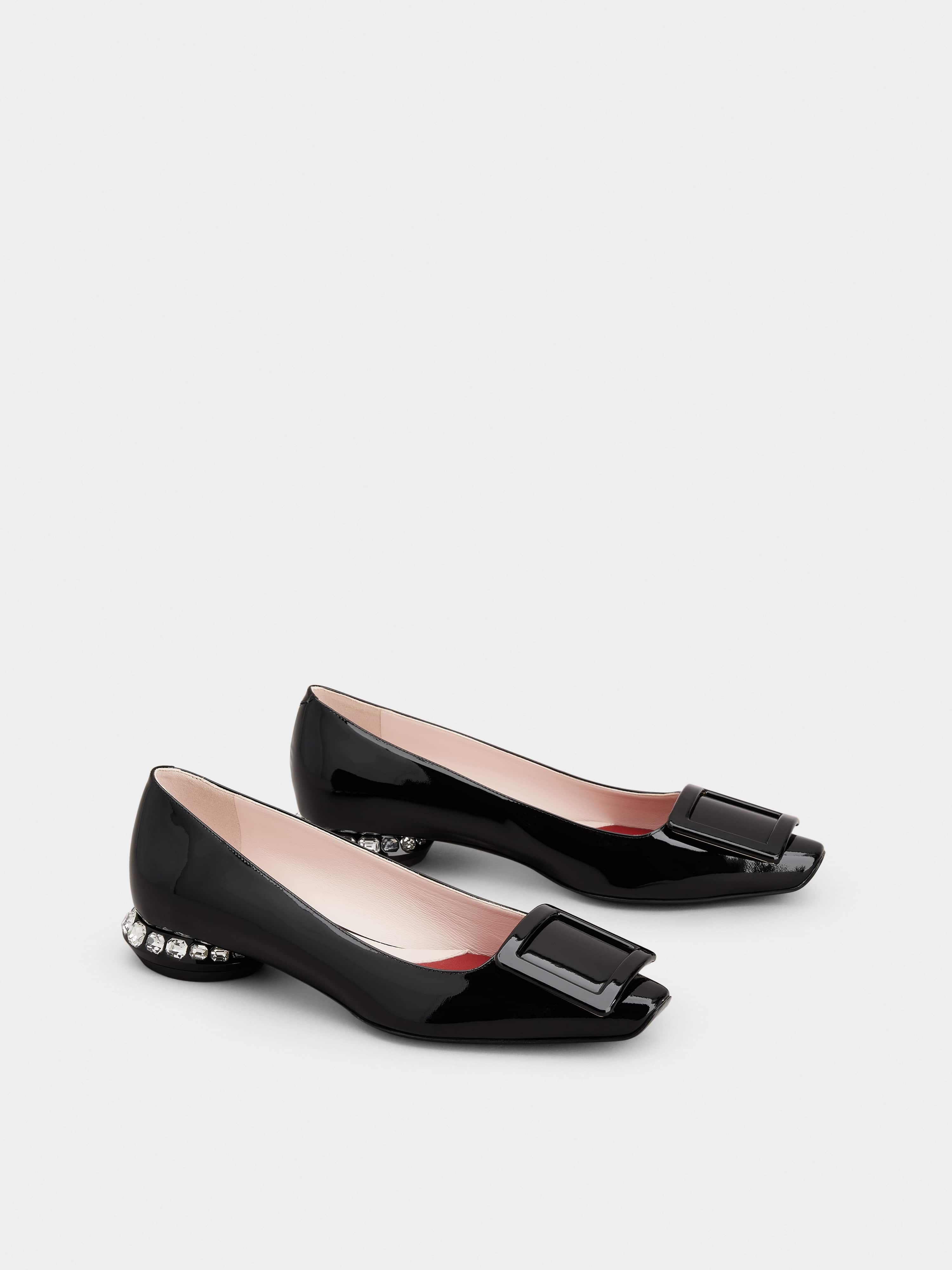 Strass Heel Covered Buckle Ballerinas in Patent Leather - 2