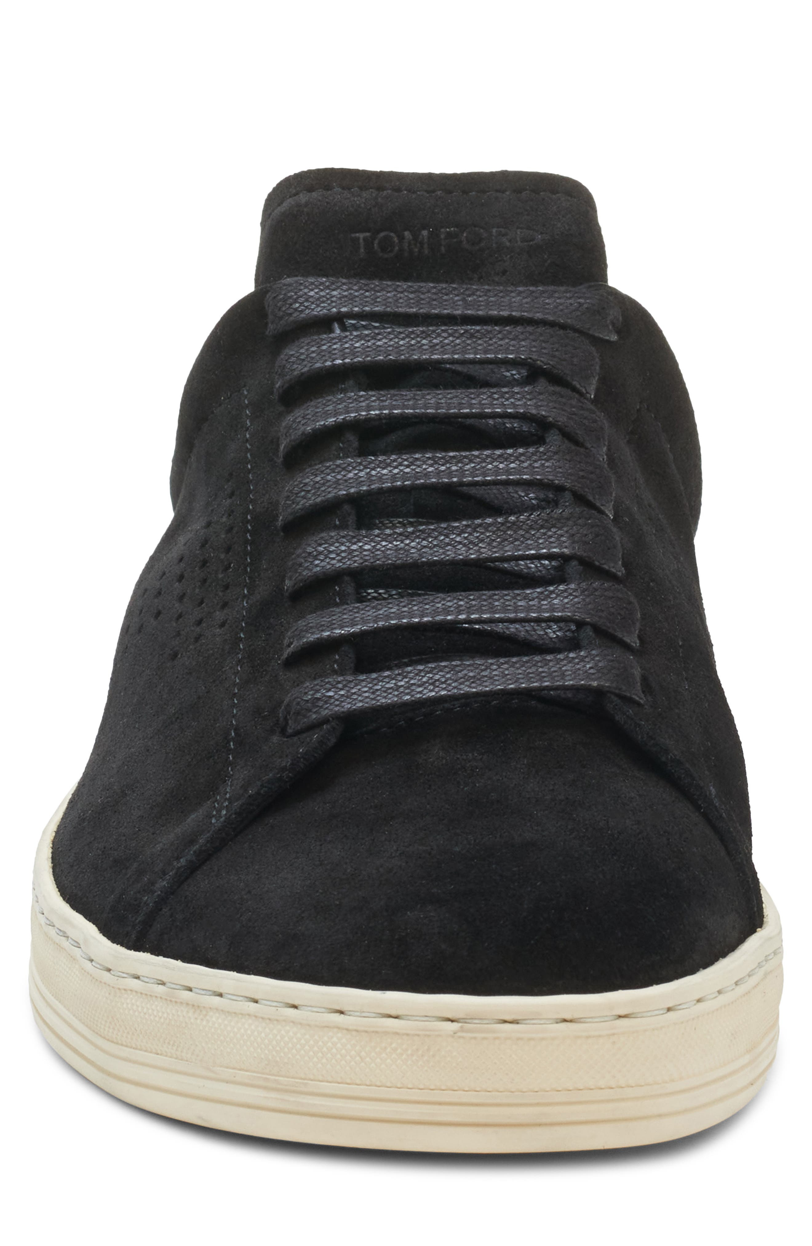 TOM FORD Warwick Low Top Sneaker in 3Nw02 Black/Cream at Nordstrom - 4