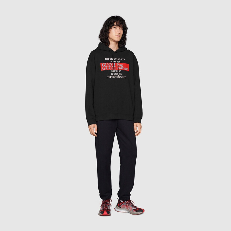 GUCCI Sweatshirt with 'You Got Good Taste' print outlook