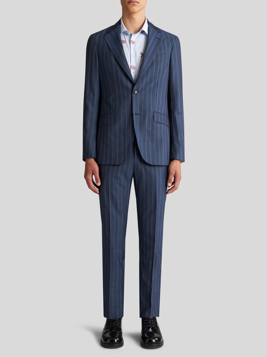 STRIPED WOOL JACQUARD SUIT - 4