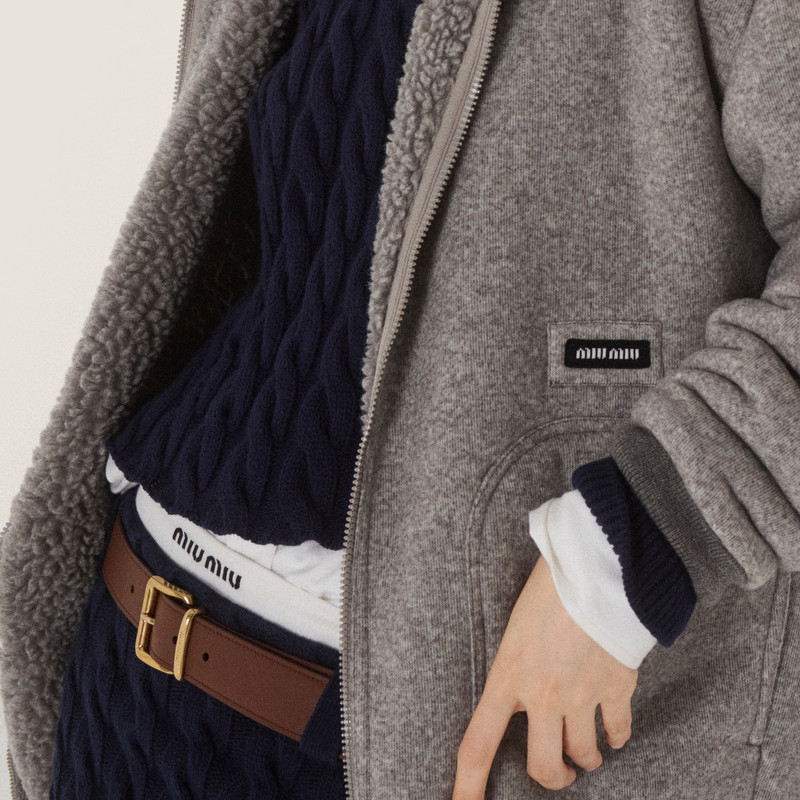 Miu Miu Fleece hoodie jacket outlook