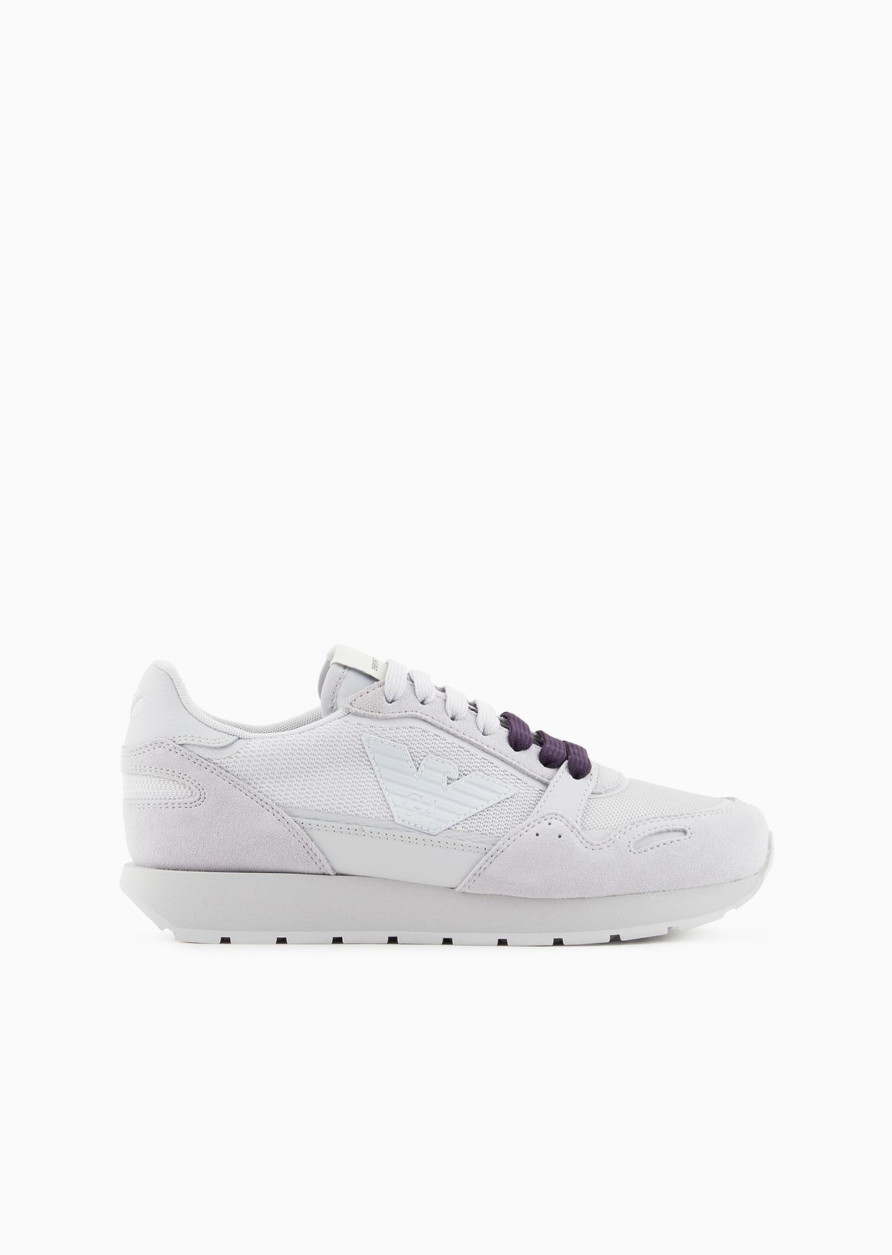 Mesh sneakers with suede details and eagle patch - 1