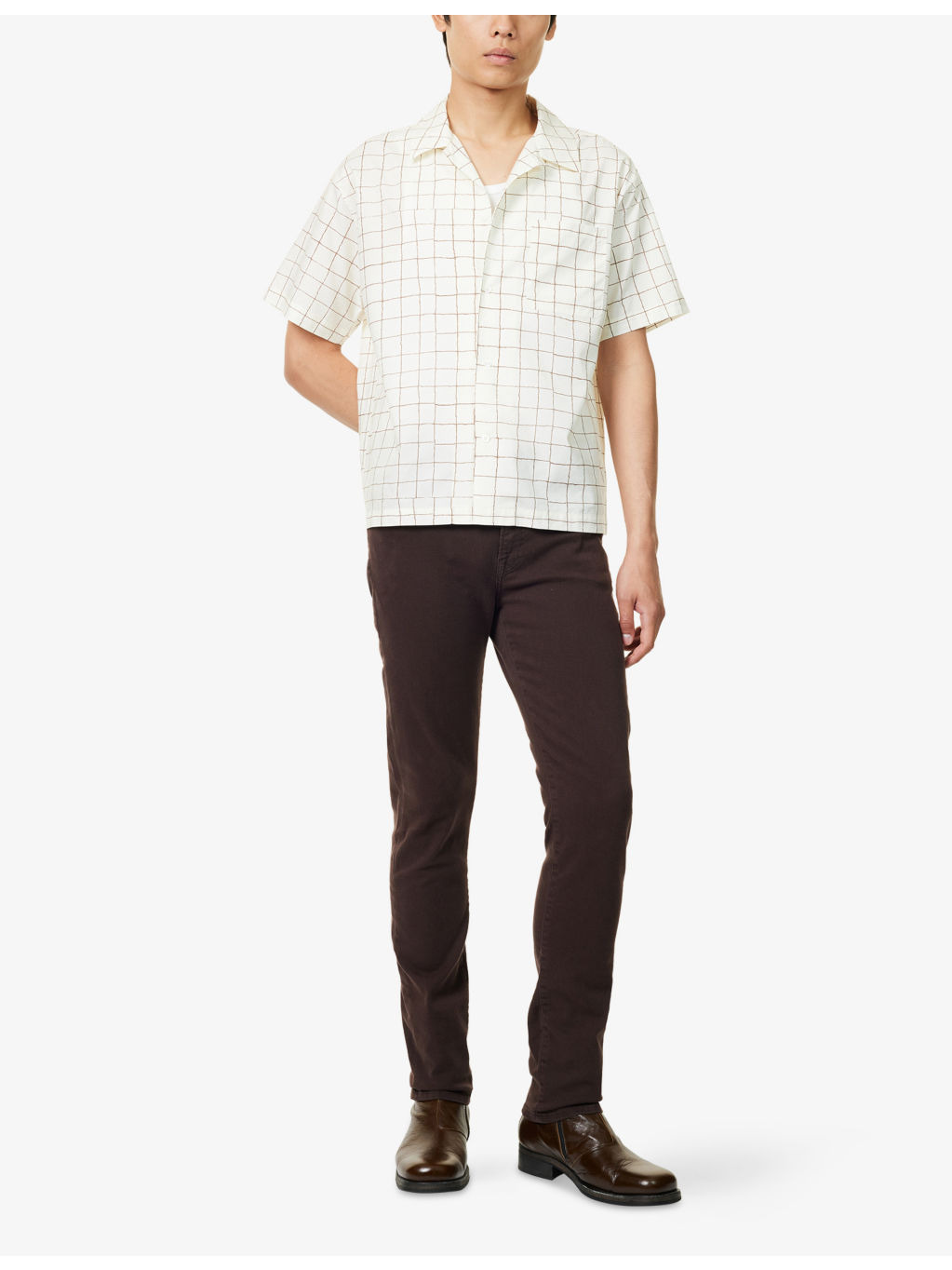 L'homme tapered-leg mid-rise stretch-denim jeans - 2
