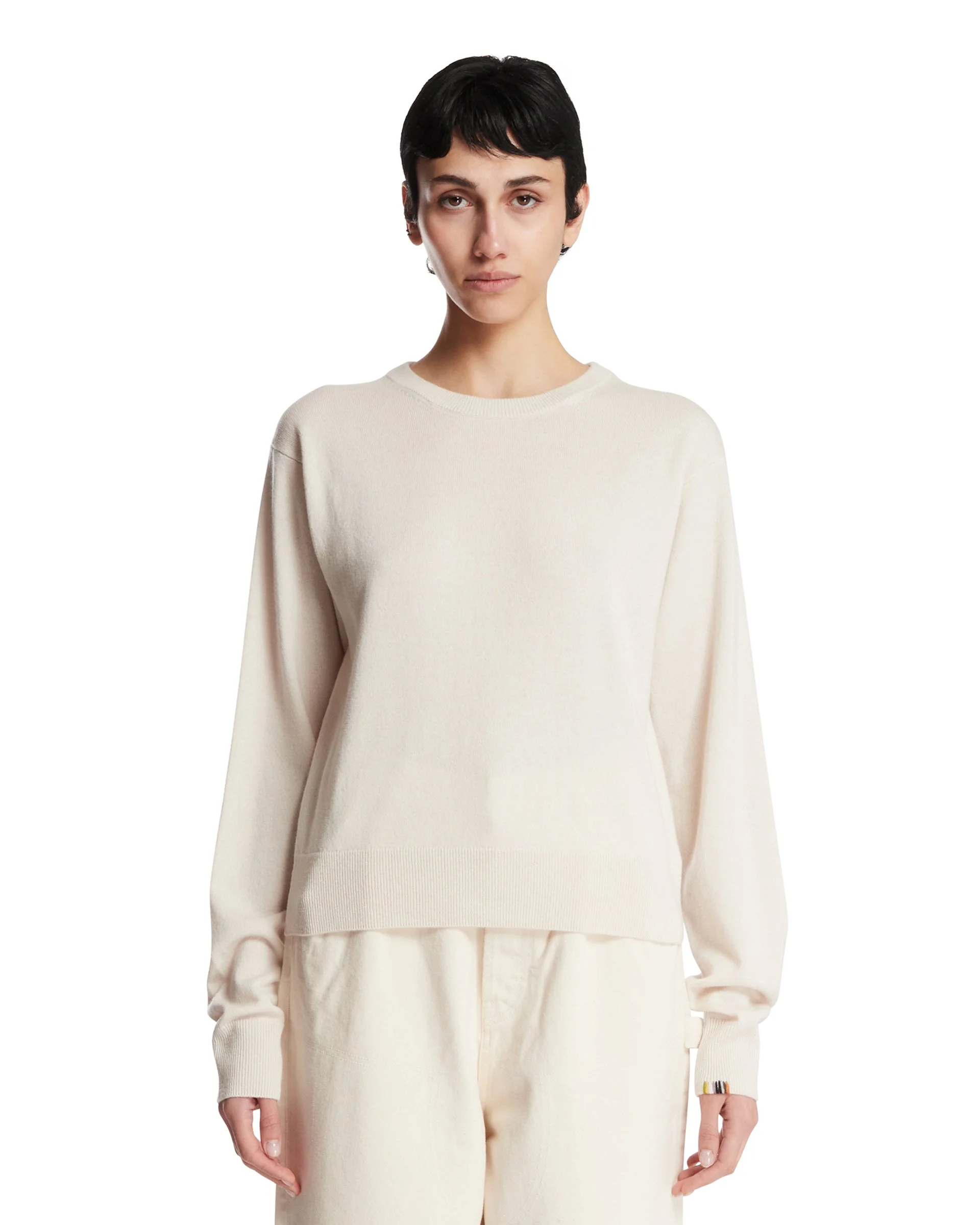 White Cashmere Sweater - 1