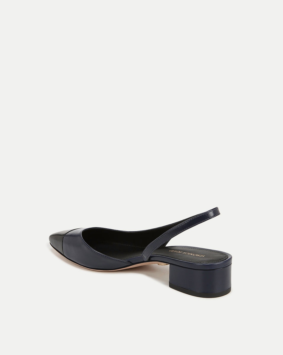 CECILE LEATHER CAP-TOE SLINGBACK - 4