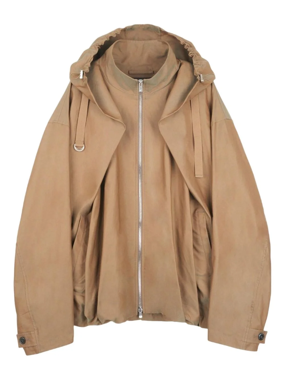 draped hooded jacket - 1