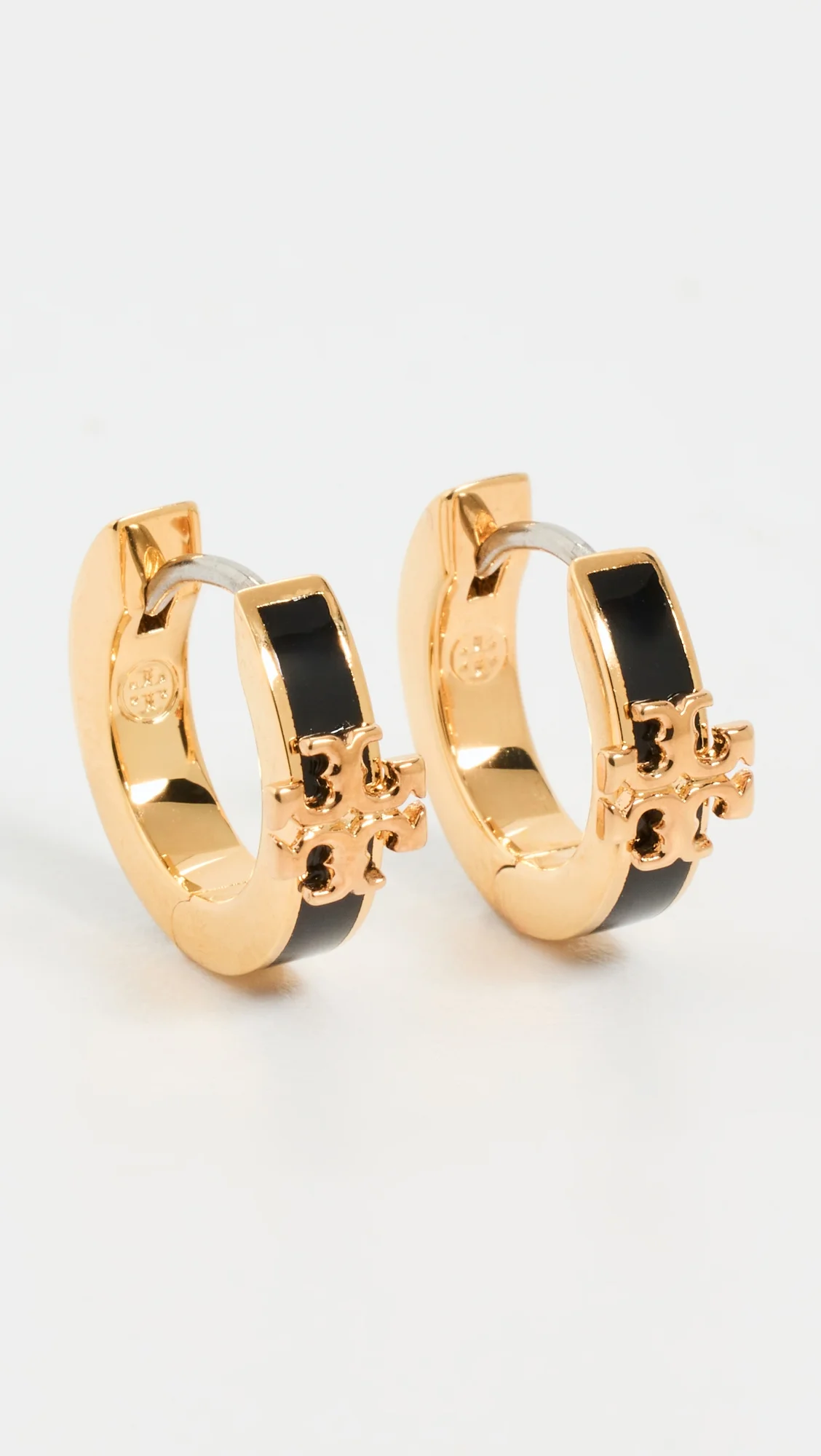 Icon Enamel Huggie Earrings - 1