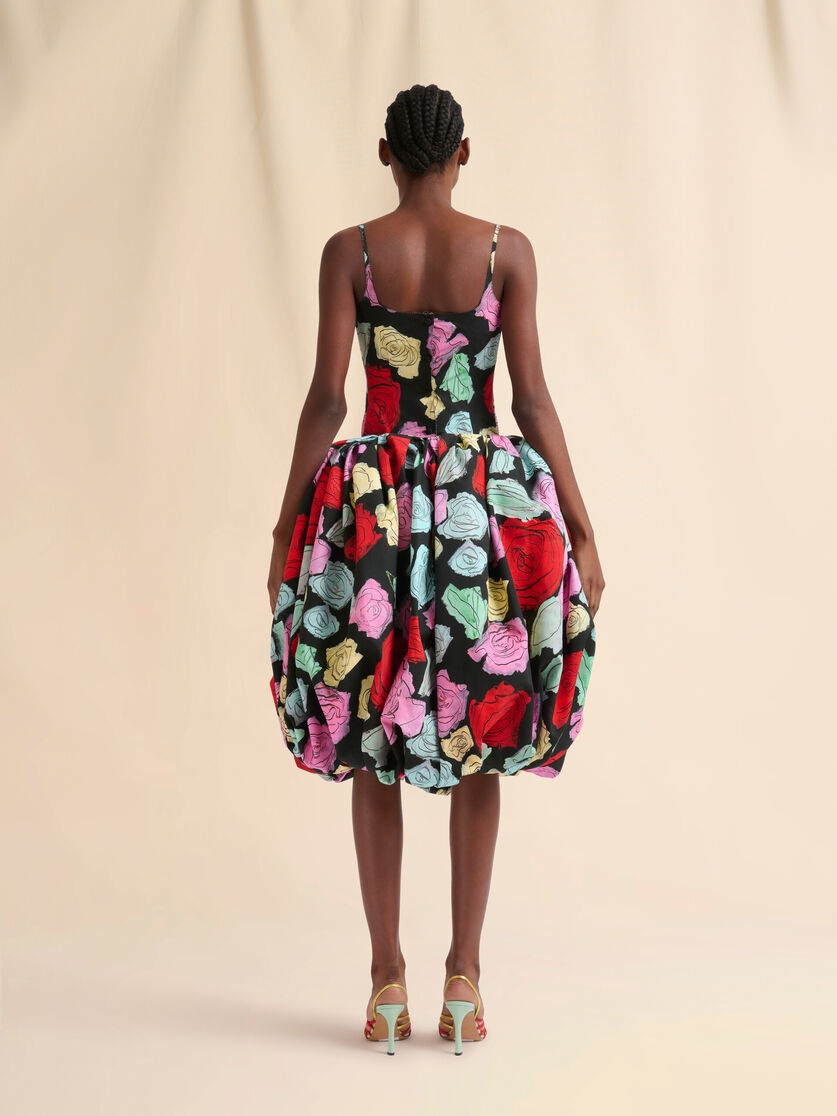 BLACK POPLIN BALLOON SKIRT WITH ORION PRINT - 3