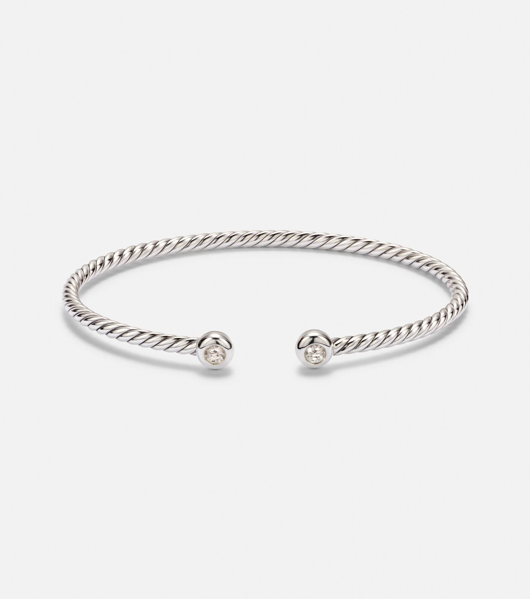 Cable Flex® Micro 925 sterling silver bracelet with diamonds - 1
