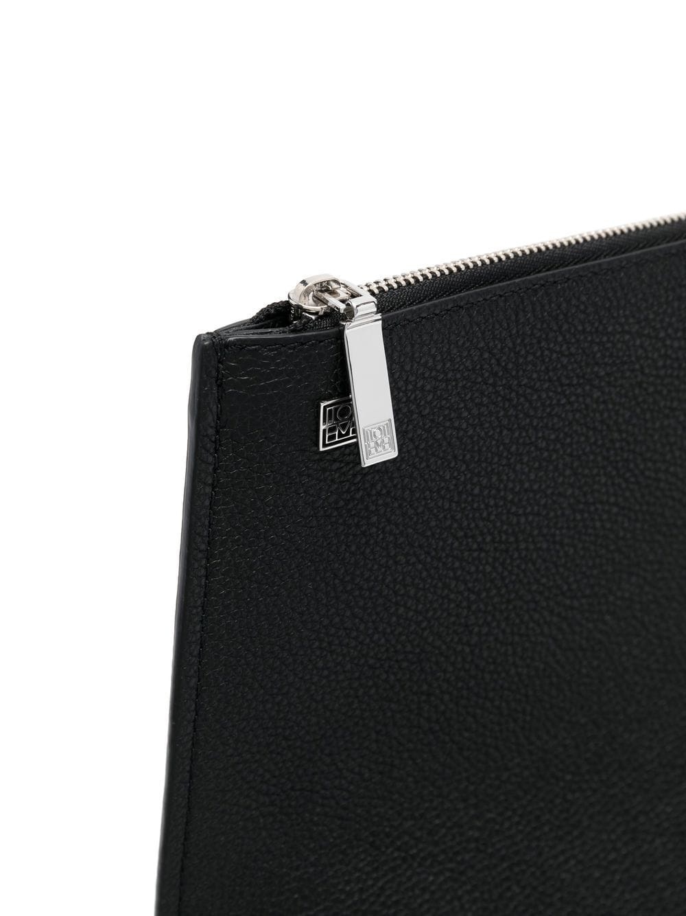 pebbled leather clutch bag - 5