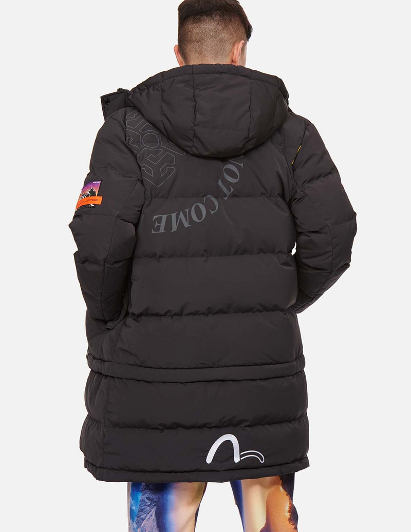 Logo Print Convertible Longline Down Parka 4
