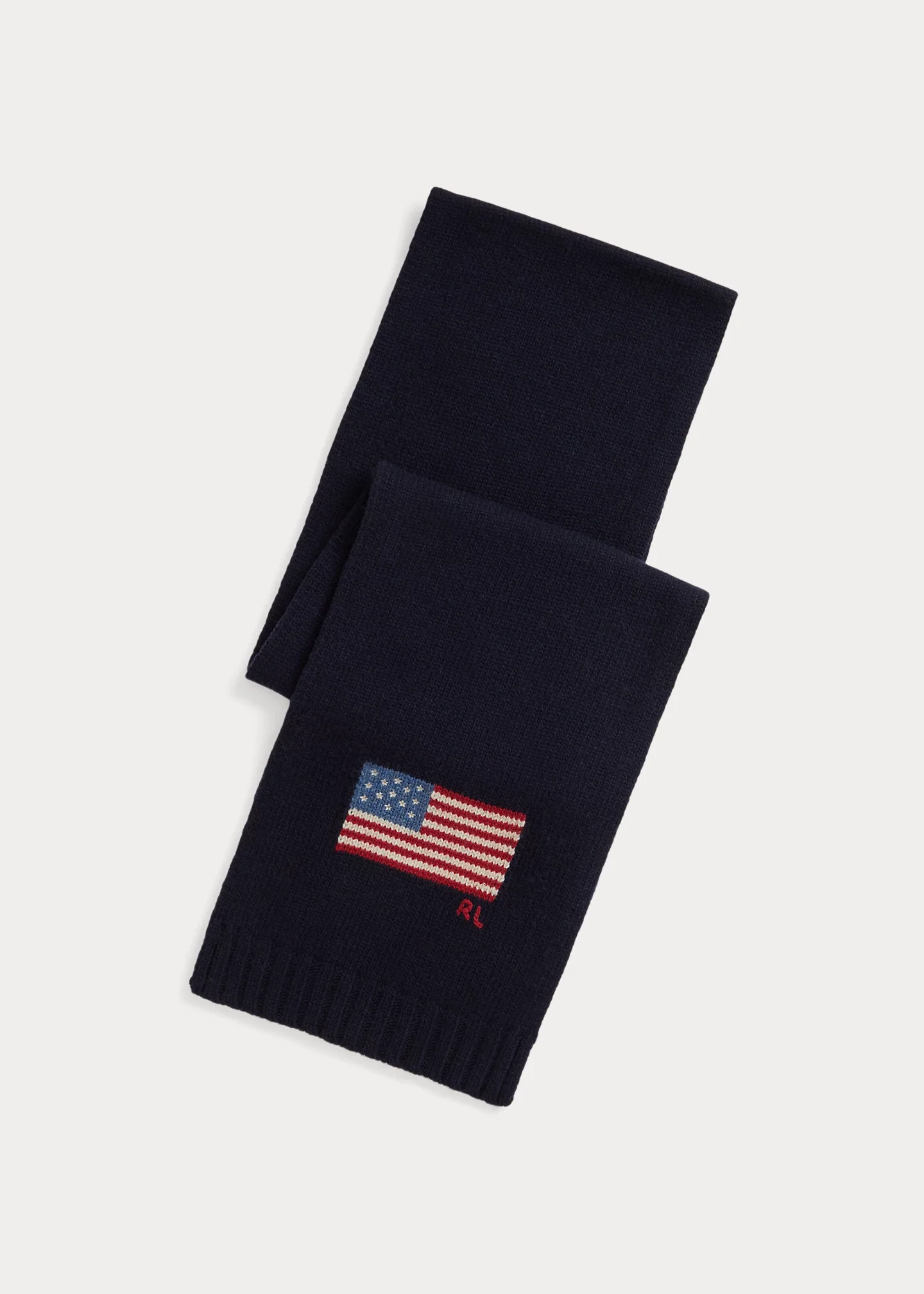 Flag Knit Wool-Blend Scarf - 1
