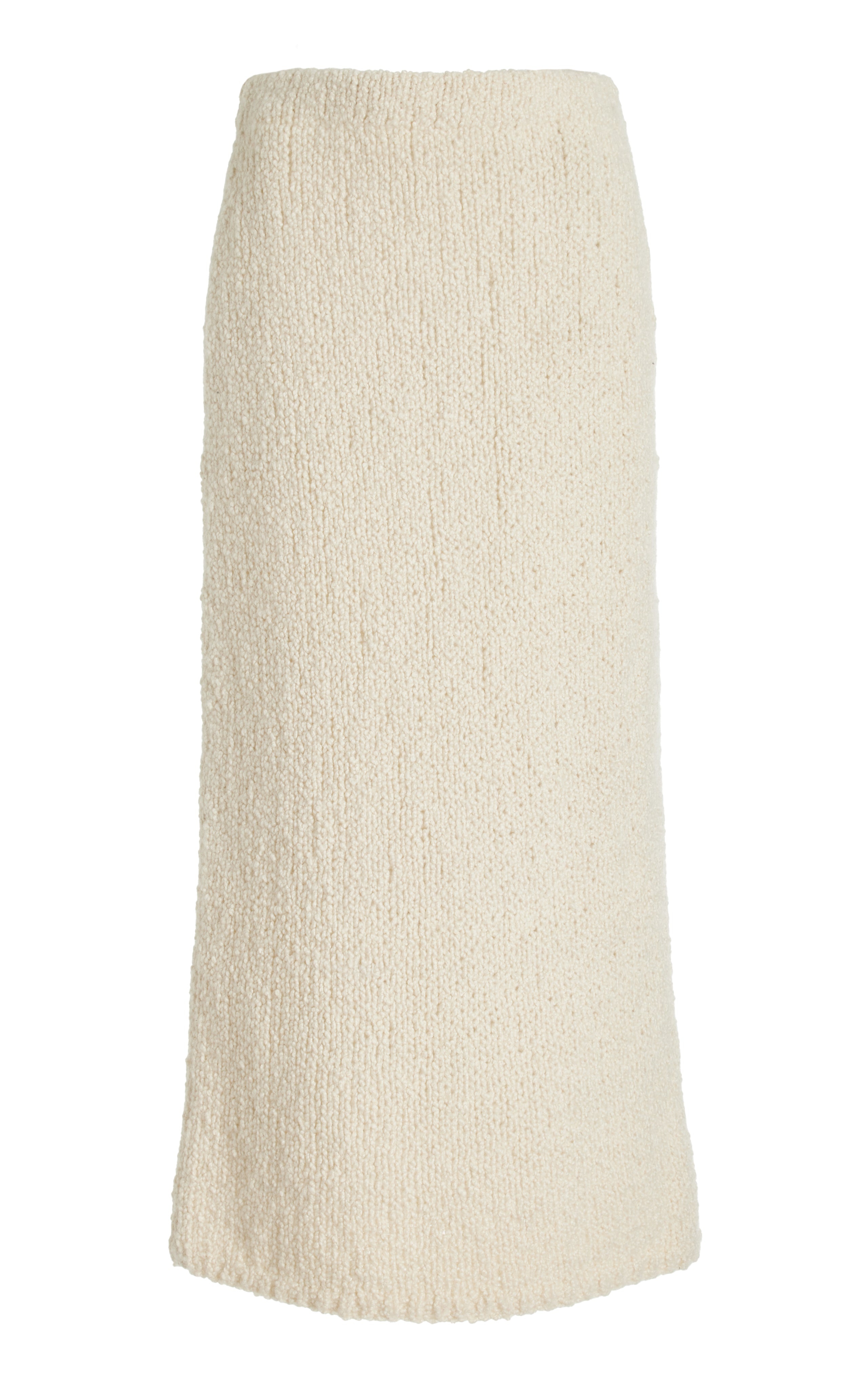 Milne Knit Skirt in Ivory Cashmere Boucle - 1