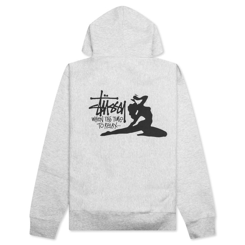 Stüssy RELAX HOODIE - ASH HEATHER outlook