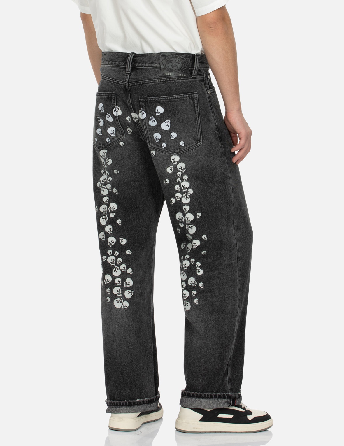 SKULL EMBROIDERY DAICOCK BAGGY JEANS - 7